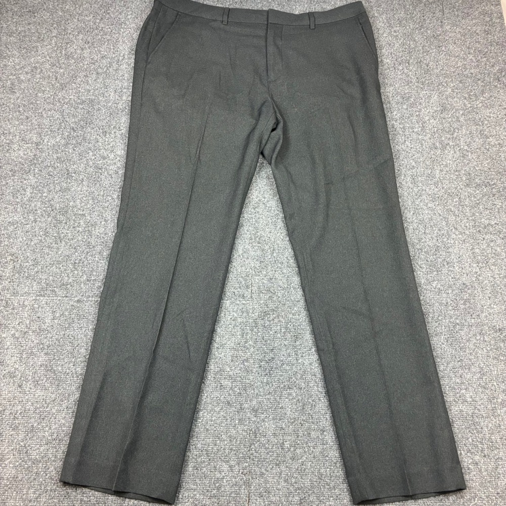 English Laundry Finchley Mens Dress Pants 38x32 Charcoal Gray Straight Trousers